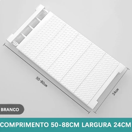 Prateleira Organizadora Ajustável para Armário | Space-Saving Cozinha e Roupeiro, foto 9