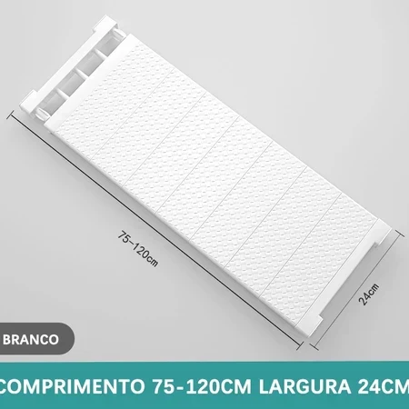 Prateleira Organizadora Ajustável para Armário | Space-Saving Cozinha e Roupeiro, foto 10