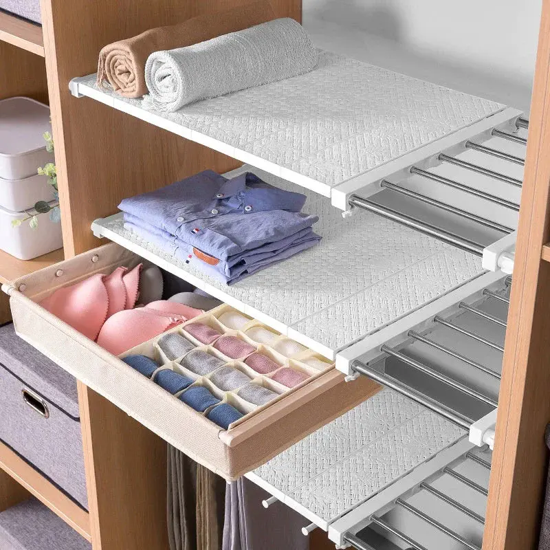 Prateleira Organizadora Ajustável para Armário | Space-Saving Cozinha e Roupeiro, foto 4