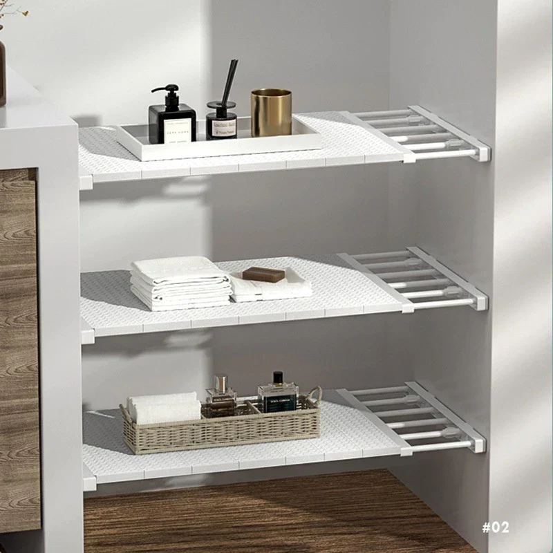 Prateleira Organizadora Ajustável para Armário | Space-Saving Cozinha e Roupeiro, foto 2