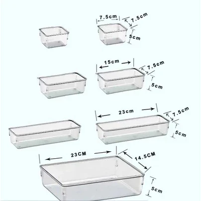 Kit Organizadores de Gaveta em Acrílico Modular | 7 ou 14 Peças Multiuso, foto 4