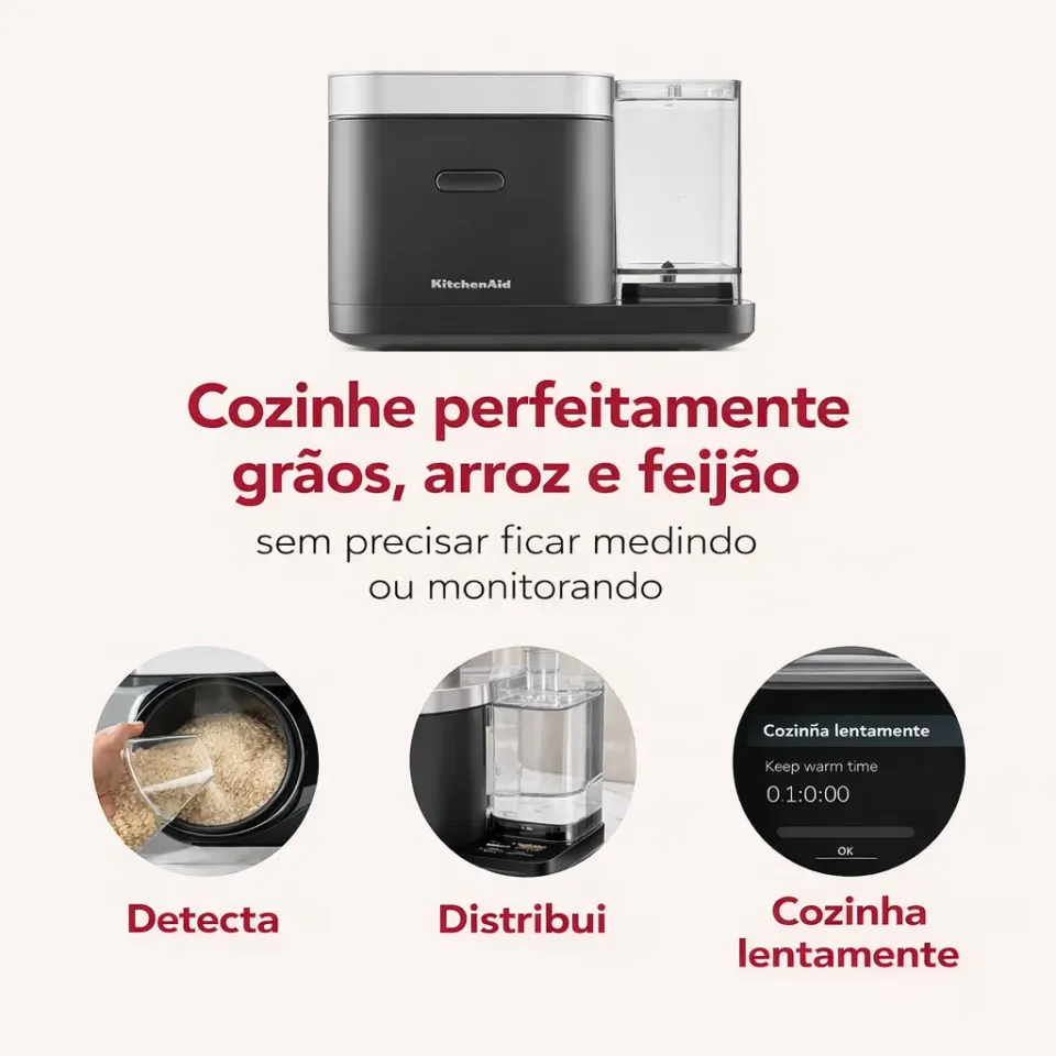 Panela Elétrica com balança integrada com sensor automático + reservatório de água, foto 2