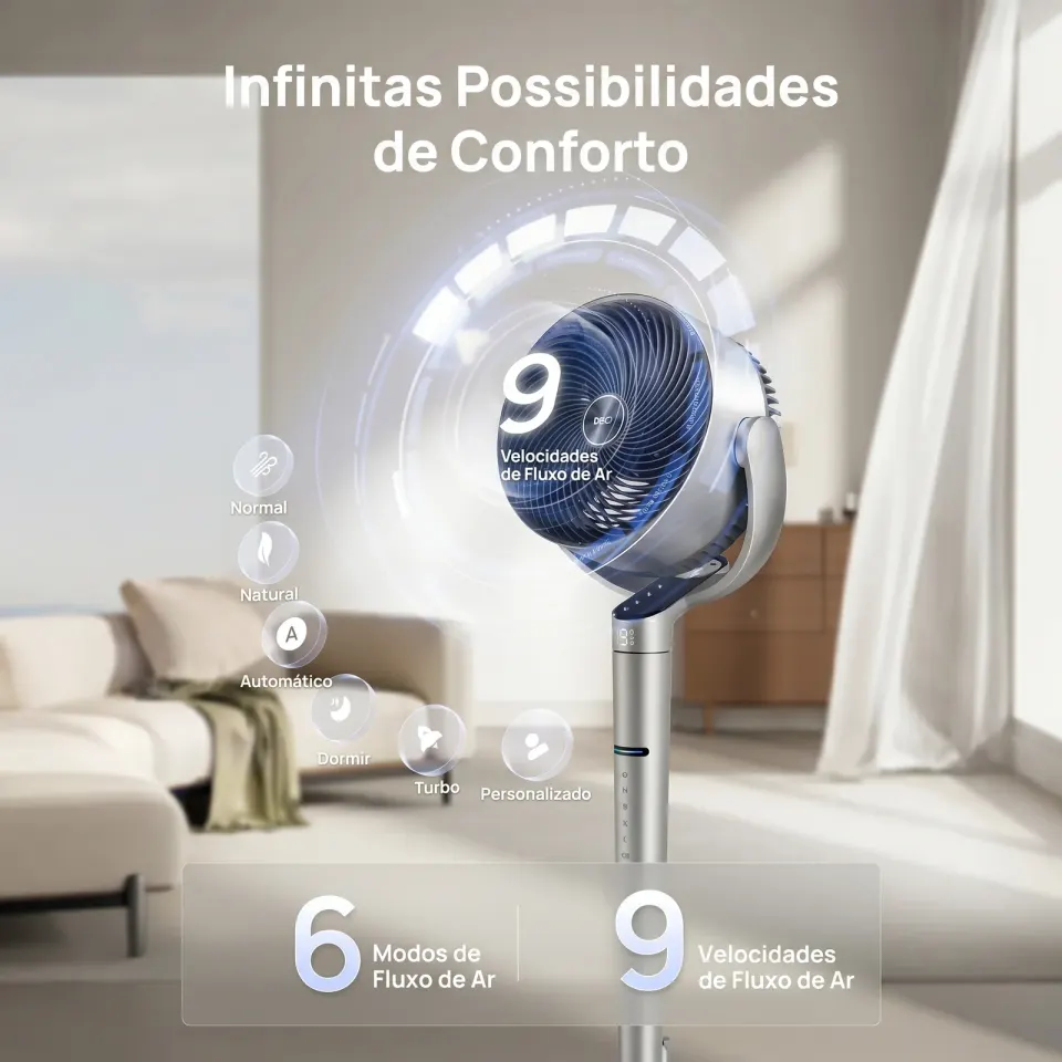 Ventilador TurboWind Wifi + IA Movimento, foto 6