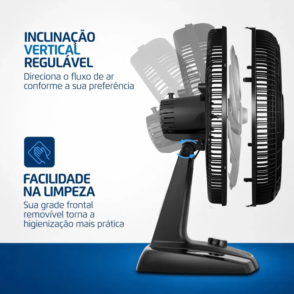 Ventilador de Mesa Mondial Turbo Force 40 cm 8 Pás 140 W, foto 6